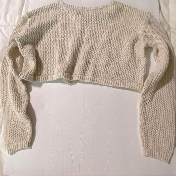L.A. Hearts Pacsun Sea Breeze Open Stitch knit Sweater ivory cotton beachy XS - Picture 2 of 9